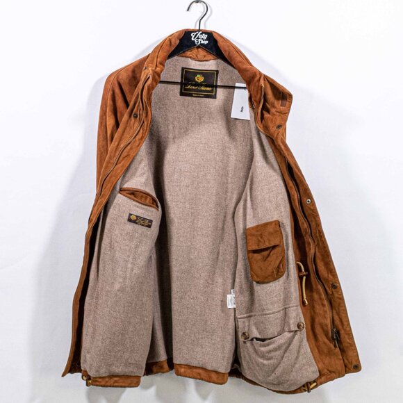 Loro Piana Deerskin Suede Leather Jacket Coat Made in Italy - Picture 12 of 16